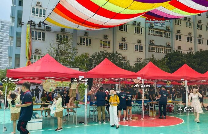 Cho Thuê Nhà Giàn Không Gian Chuyên Nghiệp Giá Rẻ Tại Hà Nội 25 Cho thuê nhà bạt rút mái đỏ