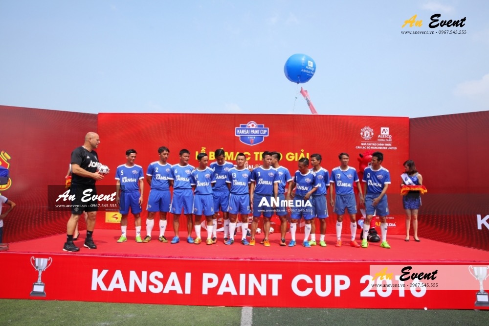 Thuê sân khấu thảm đỏ - Tổ chức giải bóng đá Kansai Paint Cup