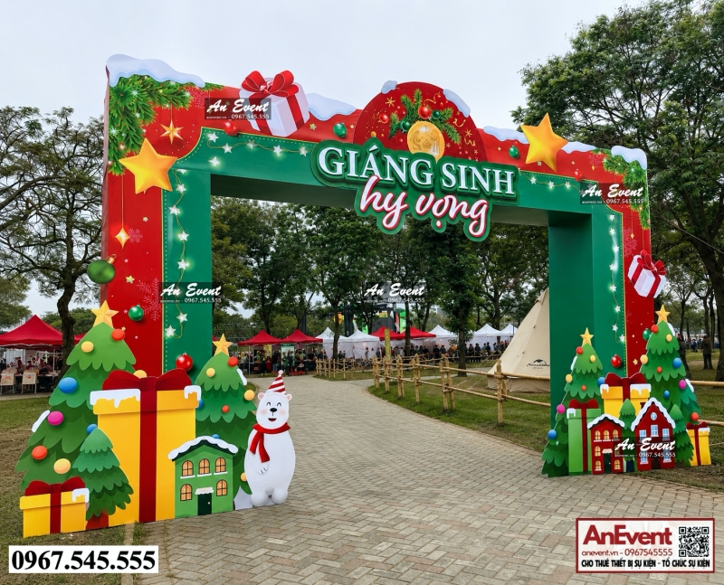 Thi công cổng chào Giáng sinh