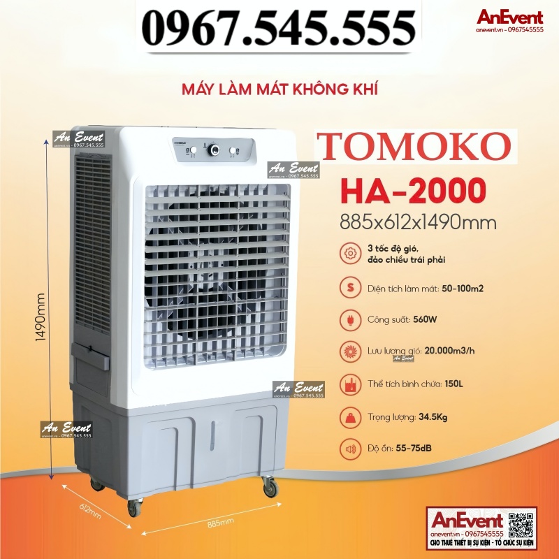 Cho thuê quạt điều hoà hơi nước